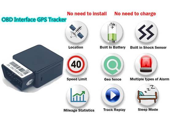 Car OBD 4G GPS Tracker 140Mah OBD2 Diagnostics 12v For Car Plug And Play
